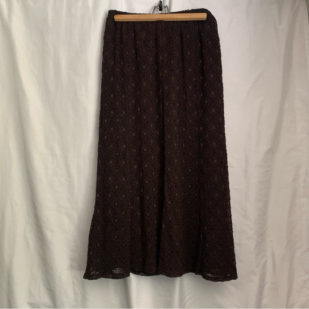 Vintage Brown Midi Skirt